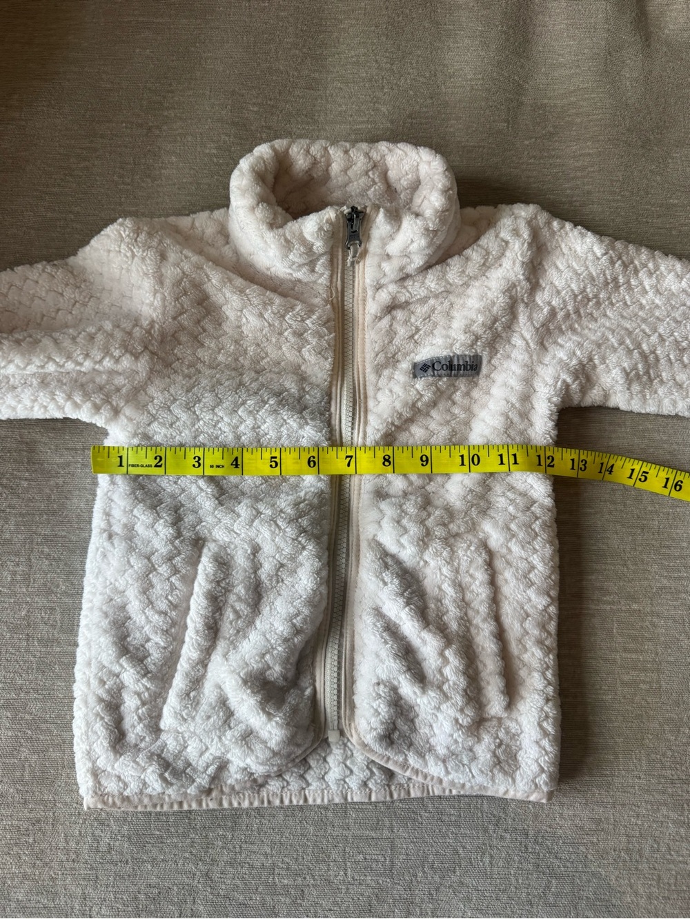 Columbia Girls XXS Cream Sherpa Fleece Full Zip Jacket Cozy Teddy - Picture 5 of 6